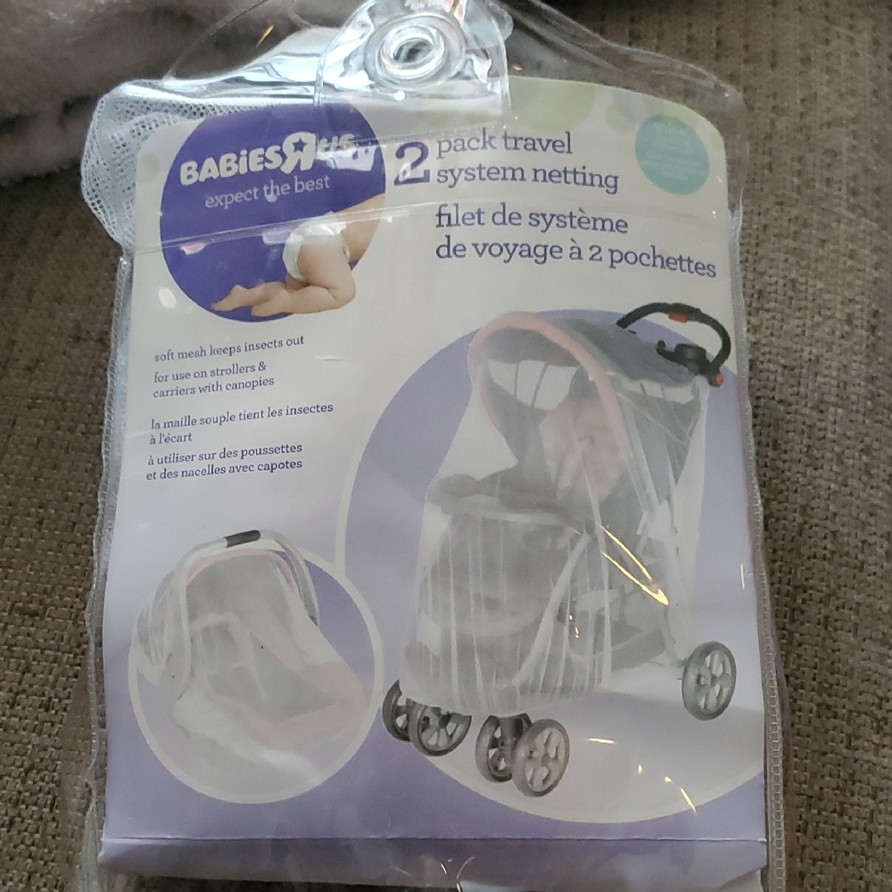 BabiesRUs White Travel System Netting 2-Pack